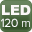 Illuminatore Dual LED Luce IR o bianca 120 m.